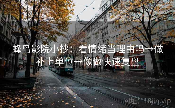 蜂鸟影院小抄：看情绪当理由吗→做补上单位→像做快速复盘